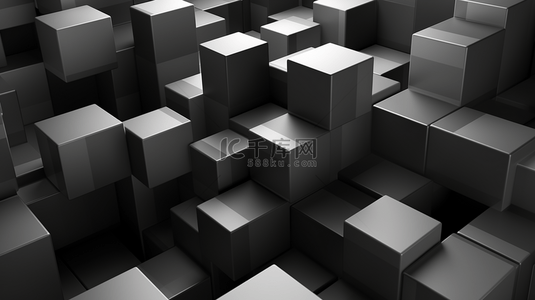 图形框架背景图片_灰色几何框架在黑色背景矢量图上