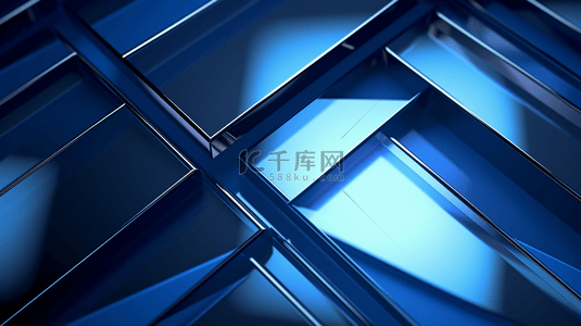 金属铬滤镜背景图片_抽象金属蓝背景，并带有蓝色的灯光。