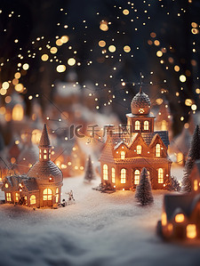 过圣诞小孩背景图片_柔和的散焦灯圣诞背景8
