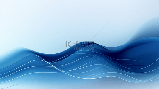 水波矢量抽象背景，扁平化设计风格矢量插图。