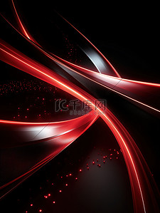 红色动感曲线背景图片_动感线条和曲线红色抽象背景5