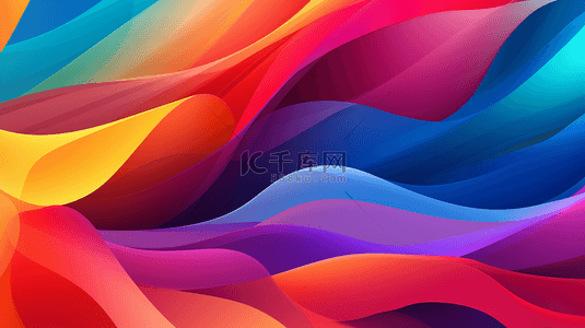 波浪条纹背景背景图片_抽象的亮彩商业波浪横幅背景。