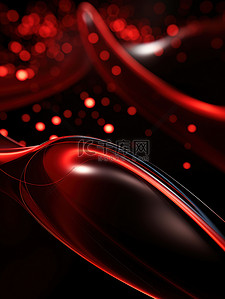 红色动感曲线背景图片_动感线条和曲线红色抽象背景2