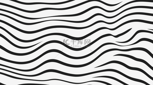 黑白海报背景图片_一个全新的风格，弯曲扭曲的斜纹条纹背景矢量图案，其中包含扭曲倾斜的波浪线图案。适用于你的商业设计。