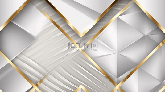 背景eps背景图片_现代抽象白灰金线轻动态形状组合背景eps10矢量。