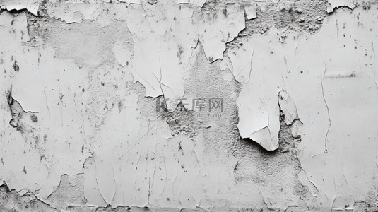 自然水泥或石头的破旧纹理的灰白色背景，作为一种复古图案的墙面。概念墙面横幅，磨砂，材料或建筑。