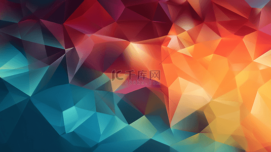 几何色彩线条背景图片_折纸几何矢量抽象设计