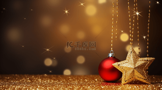 重要节日背景图片_带有闪耀星星的装饰性圣诞卡片