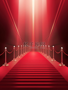 红地毯电影照明红色背景1