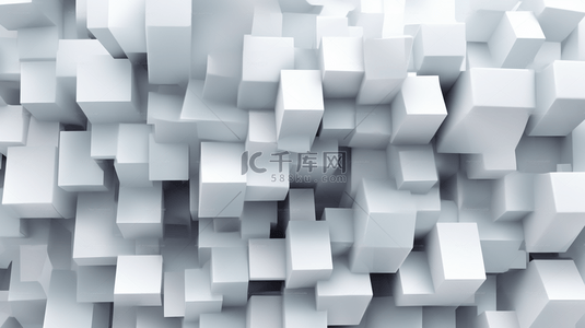 几何方块图案背景图片_从灰色立方体中抽象出的矢量几何形状。