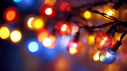 节日串灯圣诞背景背景图片_圣诞灯背景。