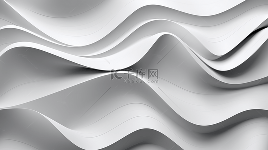 抽象灰白色波浪矢量背景，用于商业海报模板、小册子、矢量图。