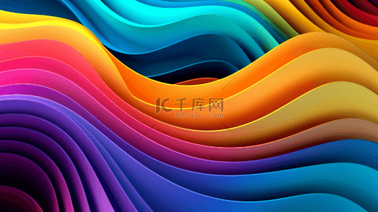 三棱镜彩虹背景图片_3D几何抽象背景