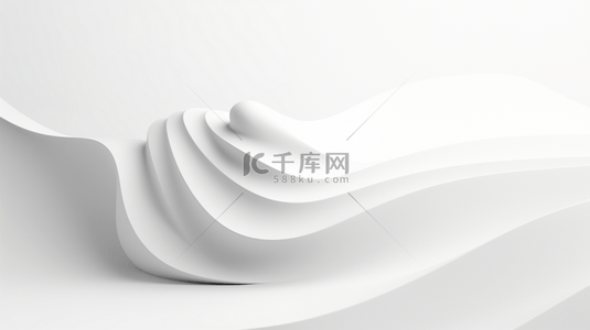 白色抽象背景，采用3D纸张风格。
