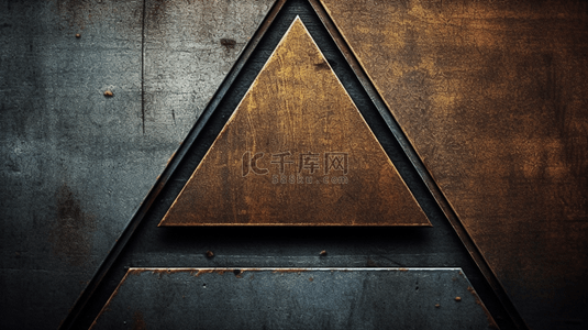 金属刮痕背景图片_暗银金属三角形图案背景。