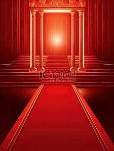 红色电影背景背景图片_红地毯电影照明红色背景11
