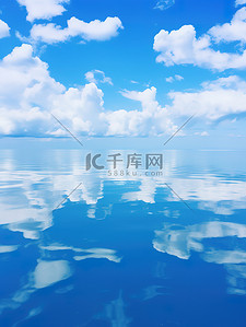 海天空背景图片_海天一色镜像海洋蓝天背景15