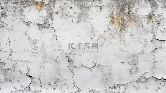 天然水泥或石头的粗糙白色背景，作为复古图案墙的老纹理。概念墙幅，颓废、材料或建筑。