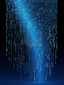 科技背景图片_计算机代码明亮的纯蓝色背景7