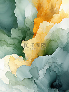 黄绿色油画感纹理背景13