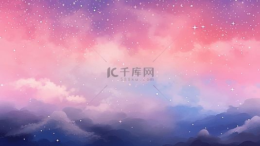 蓝色梦幻星空云层背景10