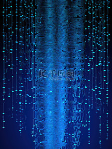 计算机代码明亮的纯蓝色背景3