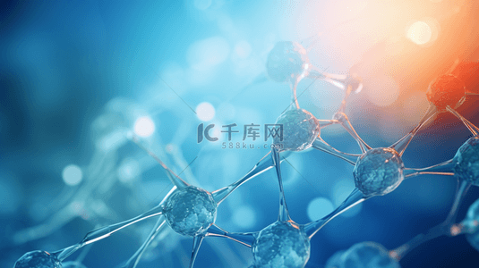 生物磁旋磁视频背景图片_医疗美容分子结构简约背景14