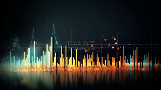 彩色柱状图商务数据分析背景11