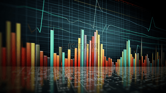 柱状分析图背景图片_彩色柱状图商务数据分析背景30