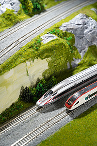 高铁火车摄影照片_高铁模型