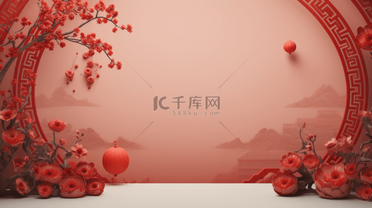 中国风中国新年简约背景18