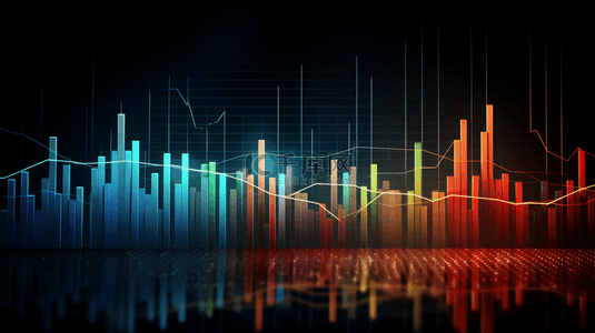 彩色柱状图商务数据分析背景6