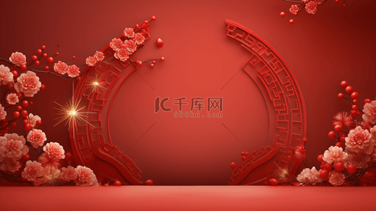 春节中国风边框背景图片_中国风中国新年简约背景25