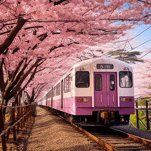 这是日本仙台的一个受欢迎的樱花景点