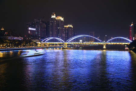 广州塔风景摄影照片_广州海印桥夜景
