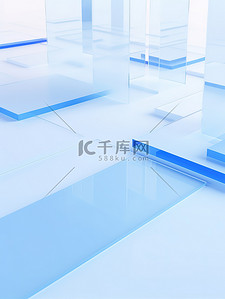 透明几何背景图片_平面几何艺术蓝色磨砂玻璃背景15