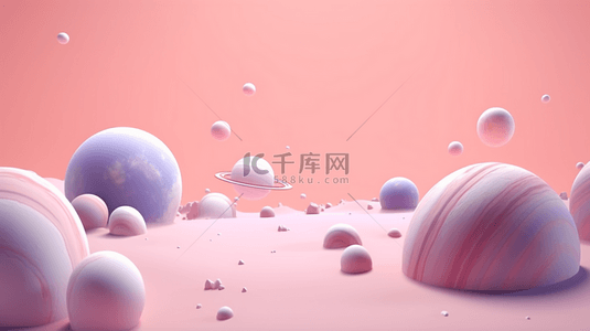 粉色梦幻星球探索背景5