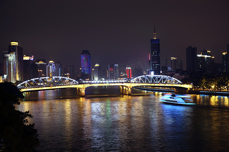 广州塔摄影照片_广州海珠桥