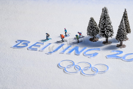奥运标志摄影照片_奥运滑雪