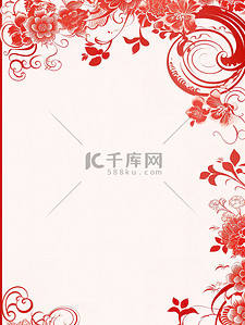 新年背景背景图片_喜庆喜报红色边框背景3