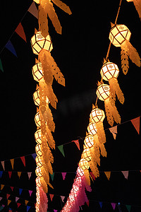 泰国Loy Krathong节灯笼