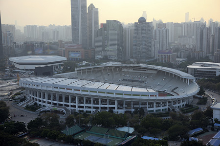 黄龙体育中心摄影照片_广州天河体育中心