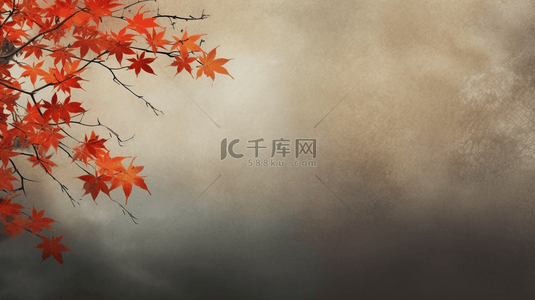 秋季自然枫叶简约纹理背景36