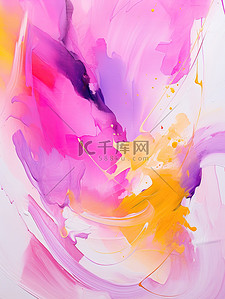 紫色油画背景背景图片_粉红色黄色紫色的调色板油画质感背景2