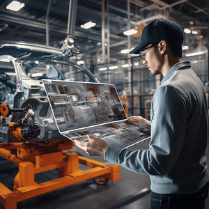 智能工厂在汽车制造中使用自动化机械臂