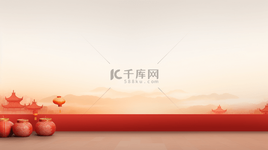 春节简约边框背景图片_中国新年春节简约装饰背景27
