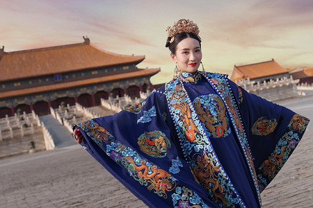 中国古风图片摄影照片_故宫古装美女