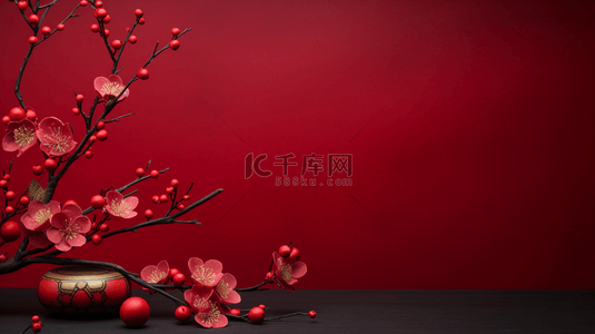 中国新年春节简约装饰背景33