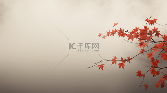 秋季自然枫叶简约纹理背景3