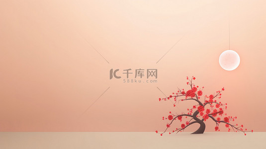新中式红色背景图片_中国风新中式背景4